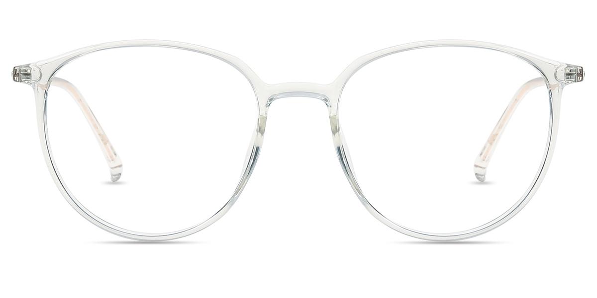 Unisex full frame mixed material eyeglasses