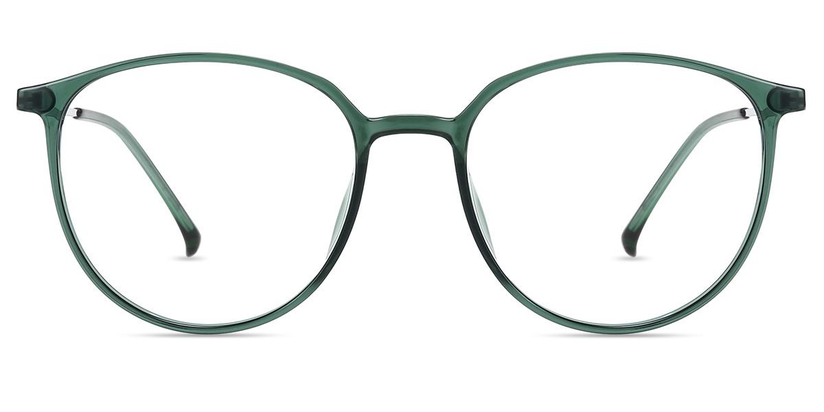 Set Occhiali Rotondi Verdi Da Mago Con Orecchini - Per Halloween E Cosplay