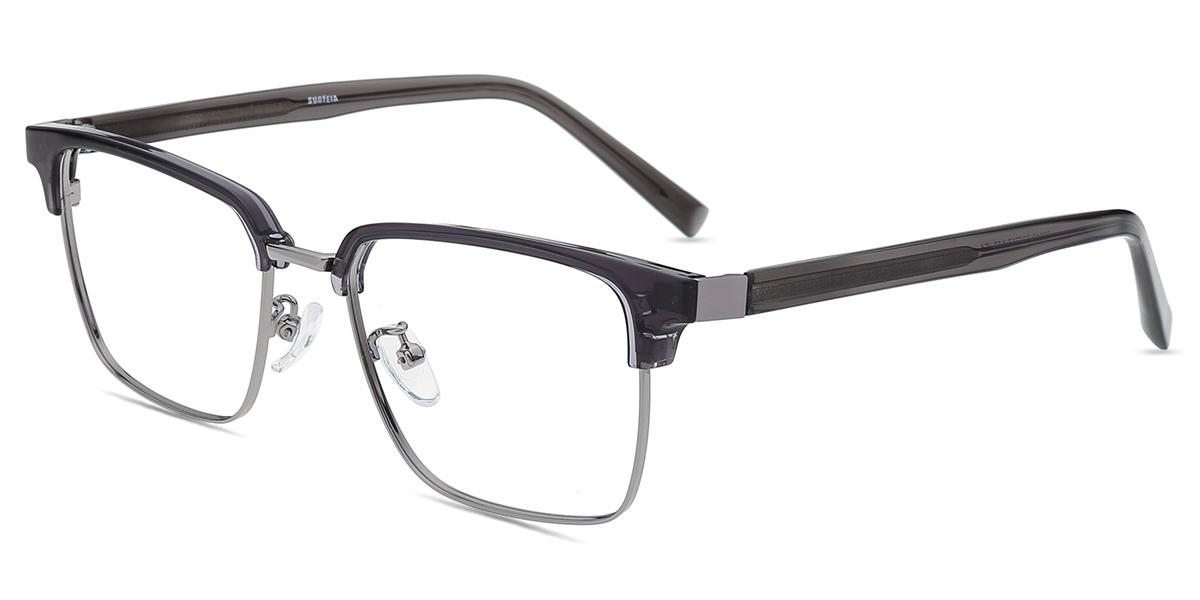 Unisex Full Frame Mixed Material Eyeglasses Au