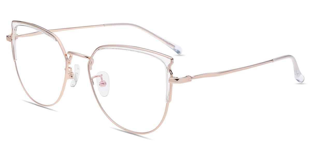 Women's full frame mixed material eyeglasses | Firmoo.com