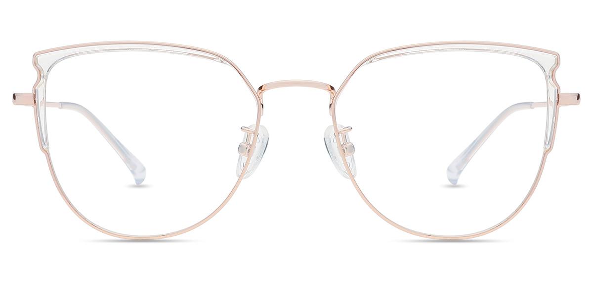Women's full frame mixed material eyeglasses | Firmoo.com