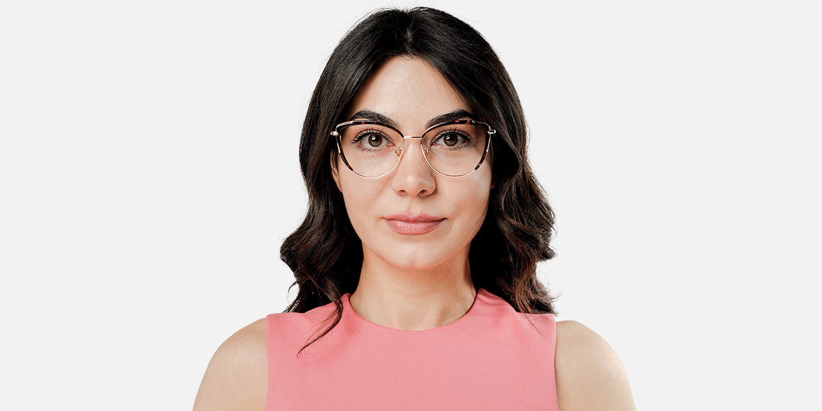 Women's full frame Metal&TR eyeglasses | Firmoo.com