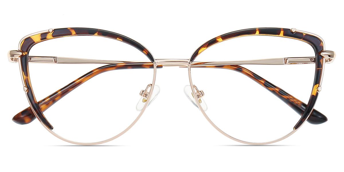 Lunettes de vue Femmes W87069 | Écaille de tortue,Or Métal ,Tr Moyen