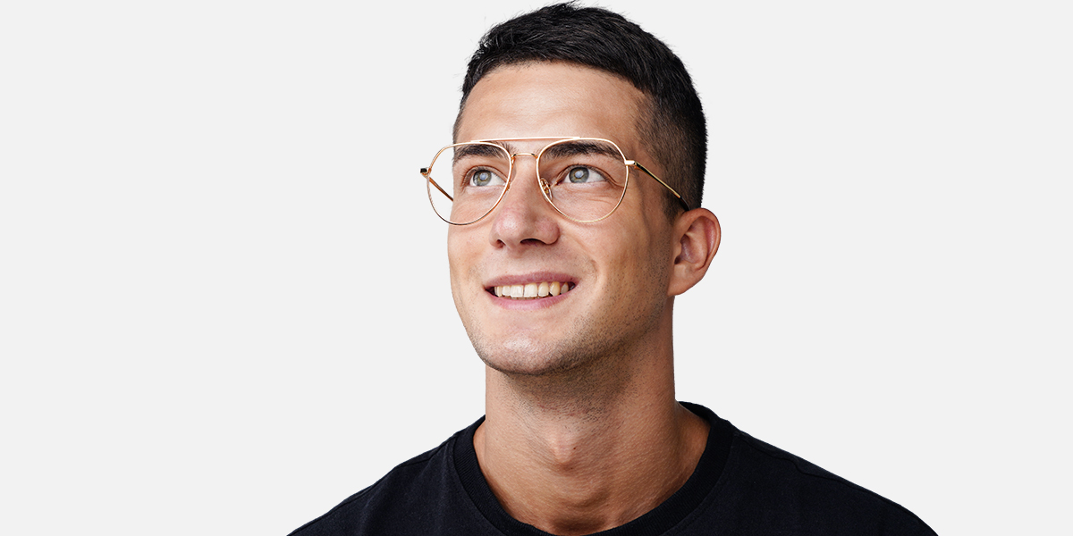 Unisex full frame metal eyeglasses