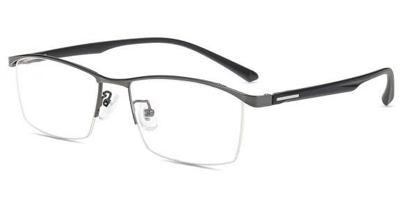 Men's semi-rimless Metal&TR eyeglasses | Firmoo.com