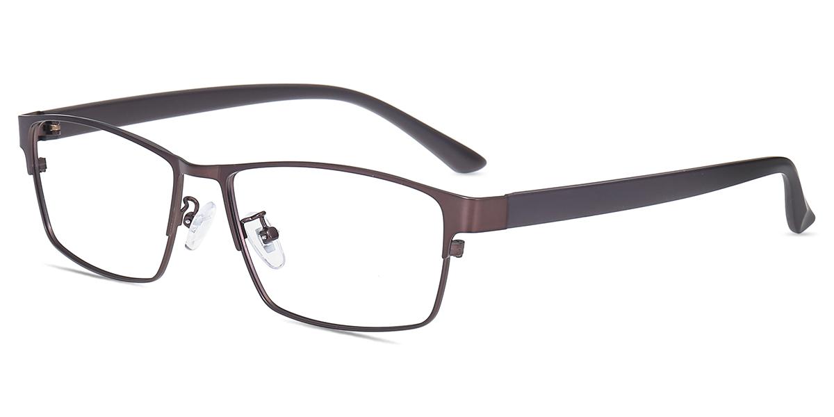 Men Glasses Large M18647 Antique bronze Metal Tr Rectangle Frame