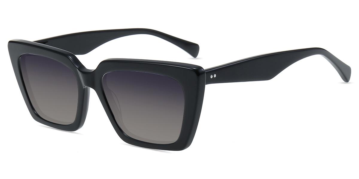 Women Sunglasses Medium S05022 | Black Acetate Square Frame | Firmoo UK