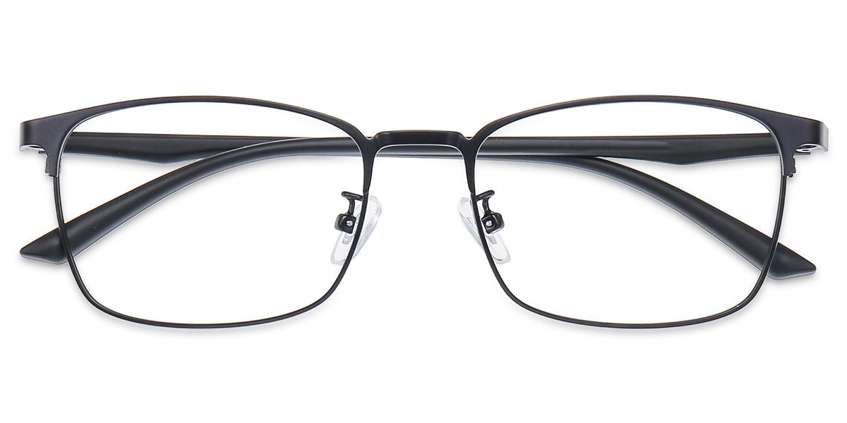 Men Glasses Medium M82370 Black Metal Tr Rectangle Frame Firmoo UK