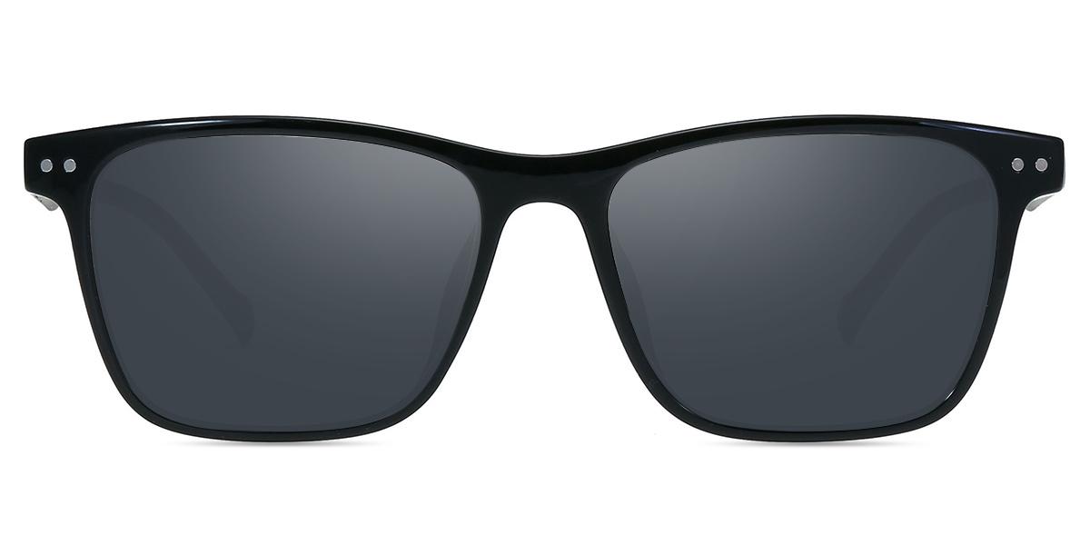 2 paia di occhiali quadrati di moda in plastica nera, adatti per l'uso quotidiano, accessori casual, accessori da spiaggia | SHEIN ALIA