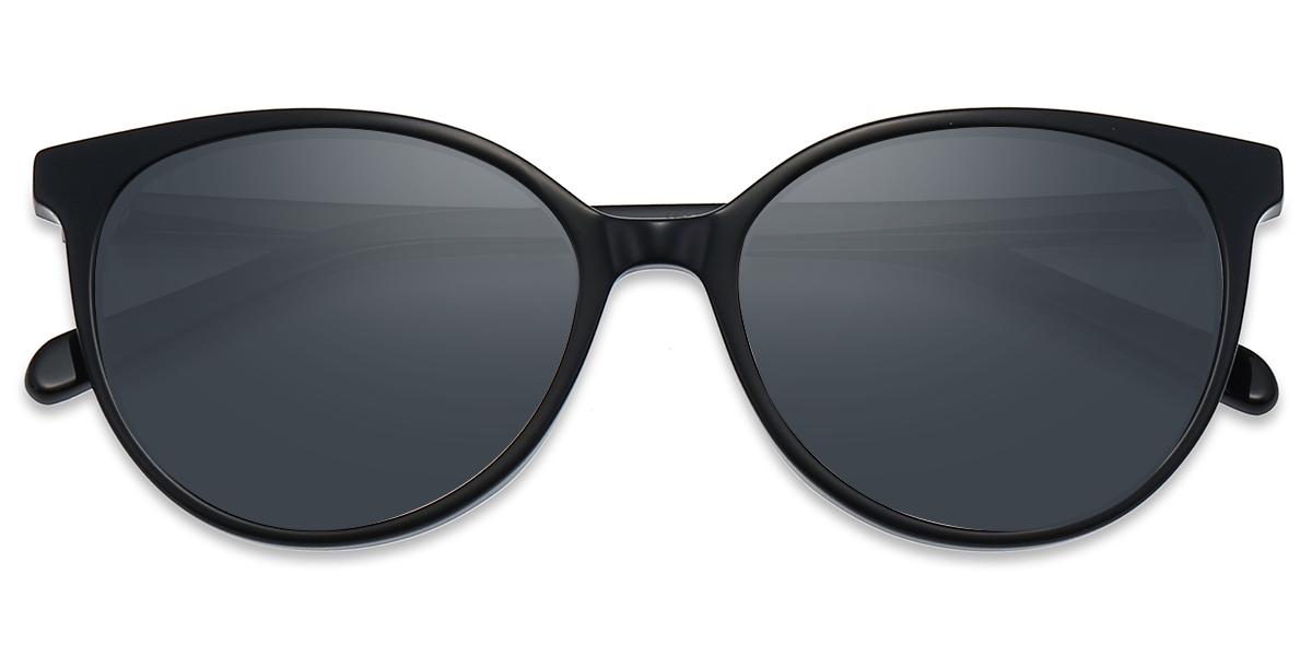 Women Sunglasses Small S70727 Black Acetate Round Frame Firmoo UK