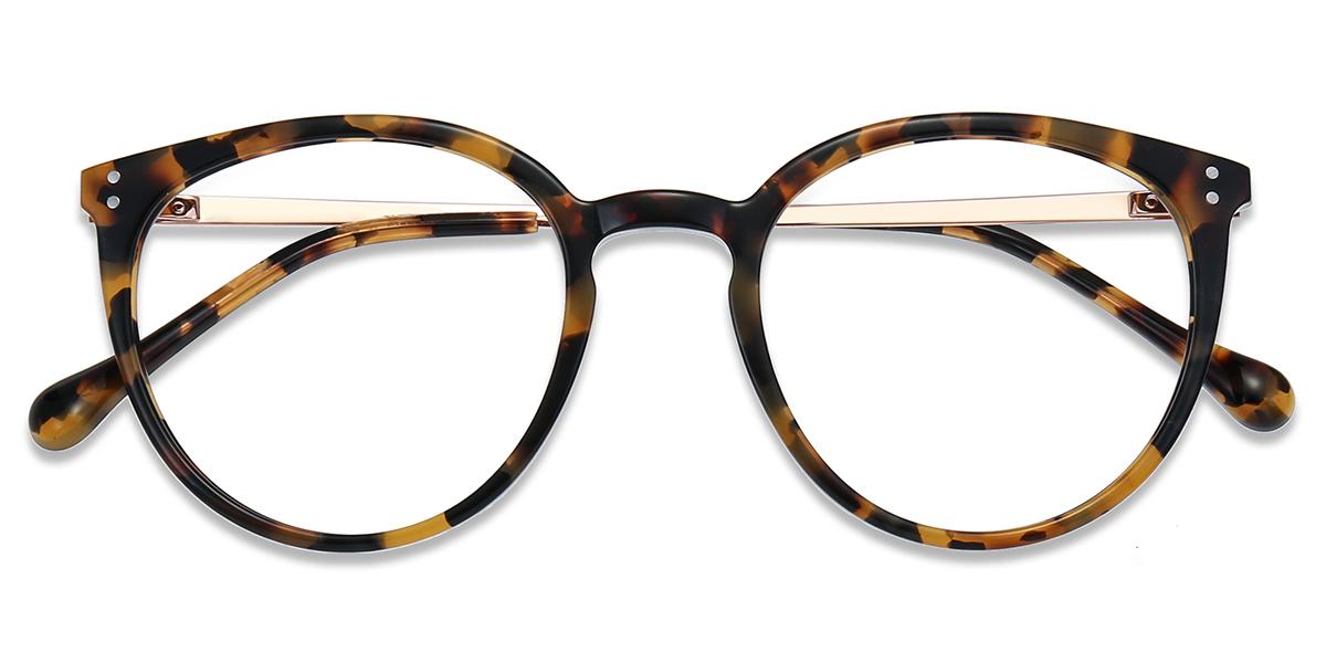 Women's full frame Acetate & Metal eyeglasses