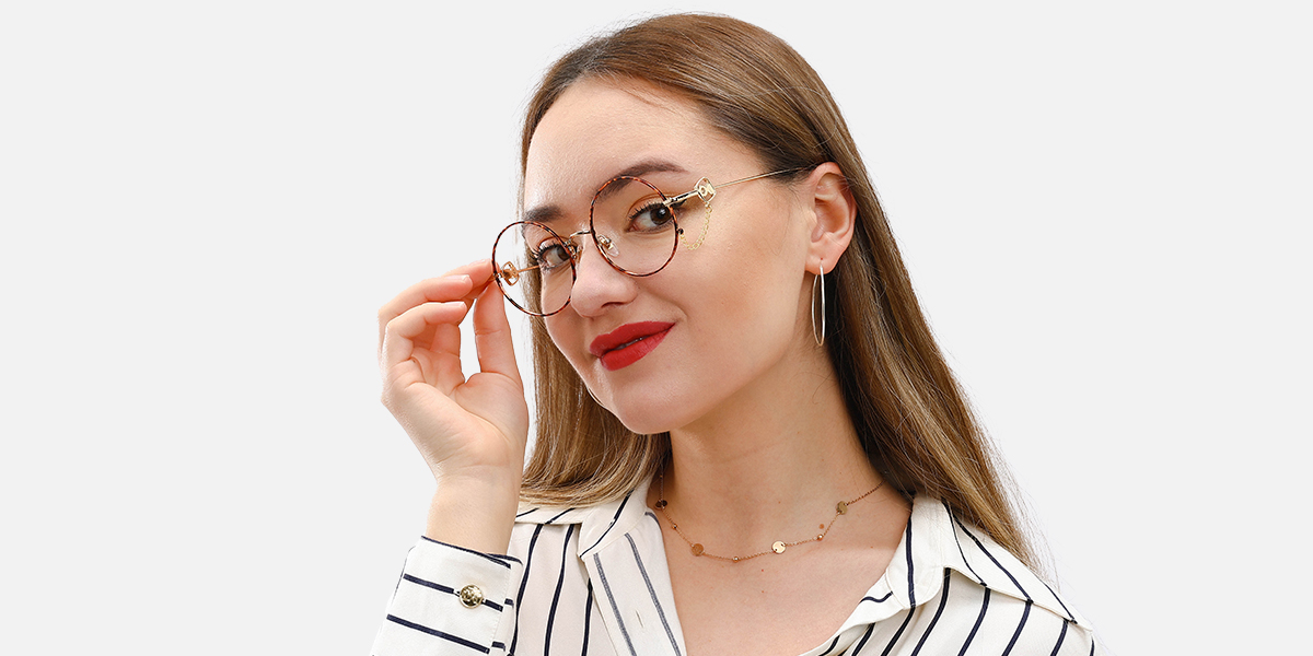 Women's full frame Metal eyeglasses | Firmoo.com