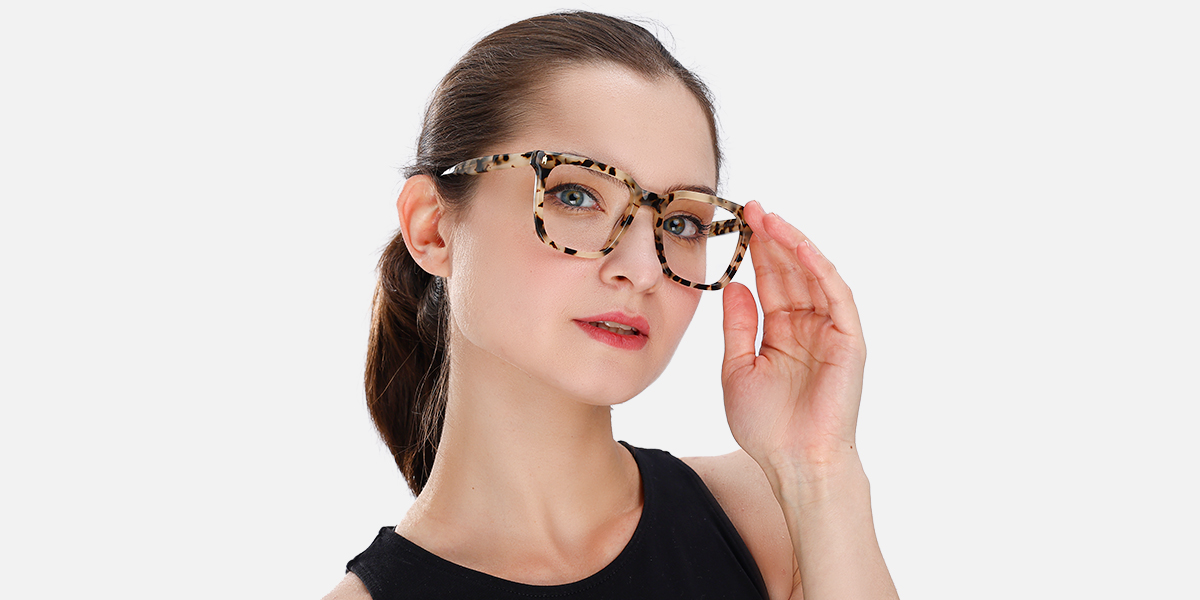 Unisex Glasses Medium Lindsay20516 Tortoise Ivory Acetate Square