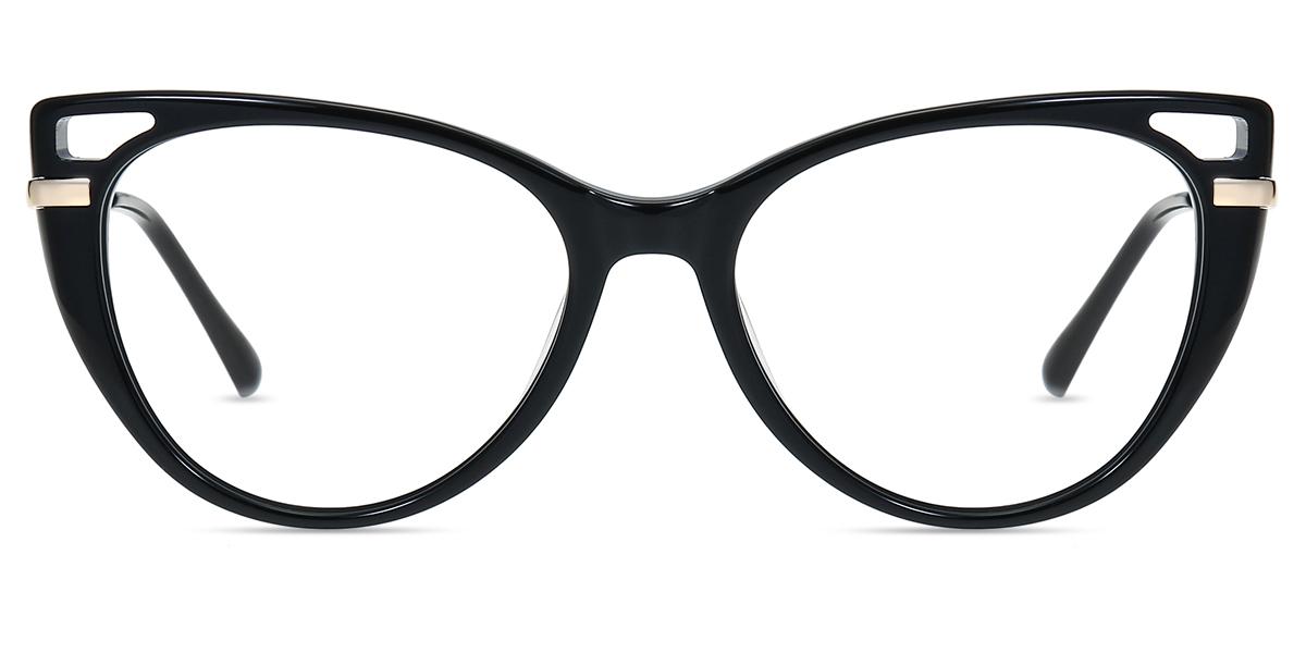 Women Glasses Medium Lindsay20512 | Black Acetate Cat Eye Frame | Firmoo UK