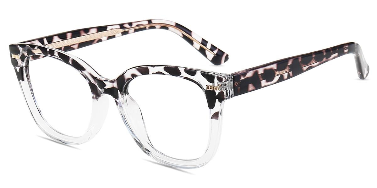 Women Glasses Medium TR86157 Clear Pattern Tr Hornrimmed Frame