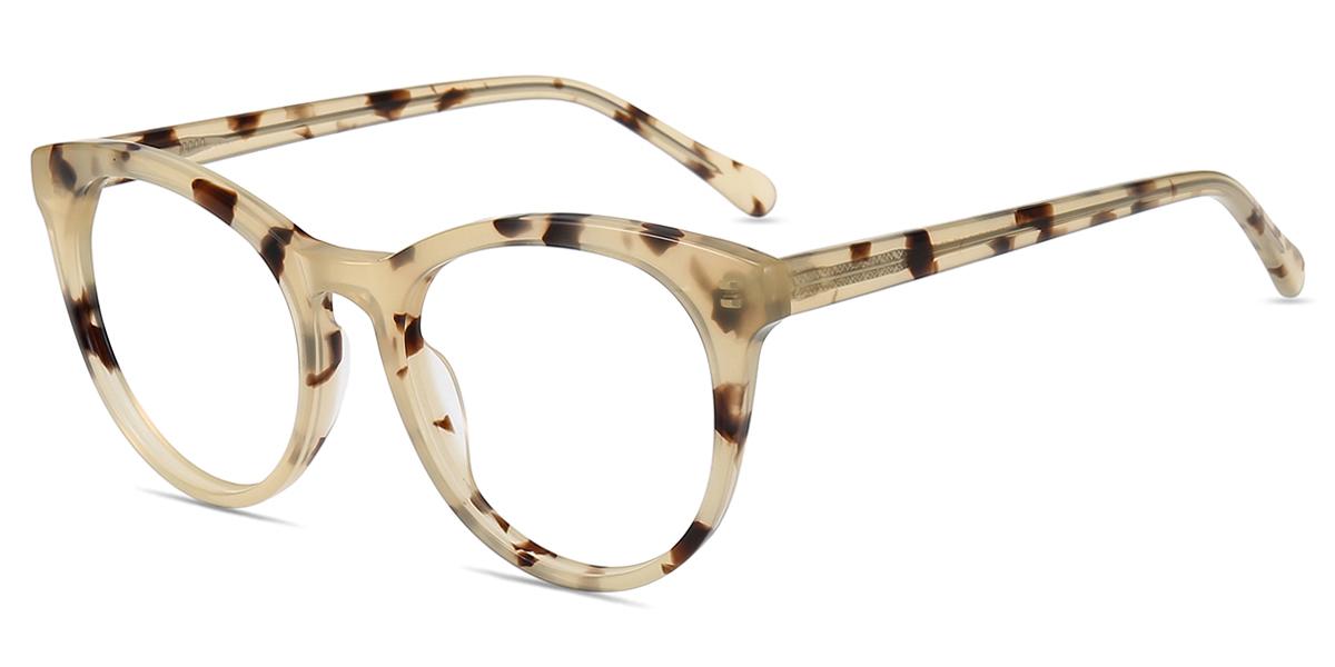 Montatura Occhiali Vista Rotonda Verde Acetato Spesso – Unisex Vintage Coyee