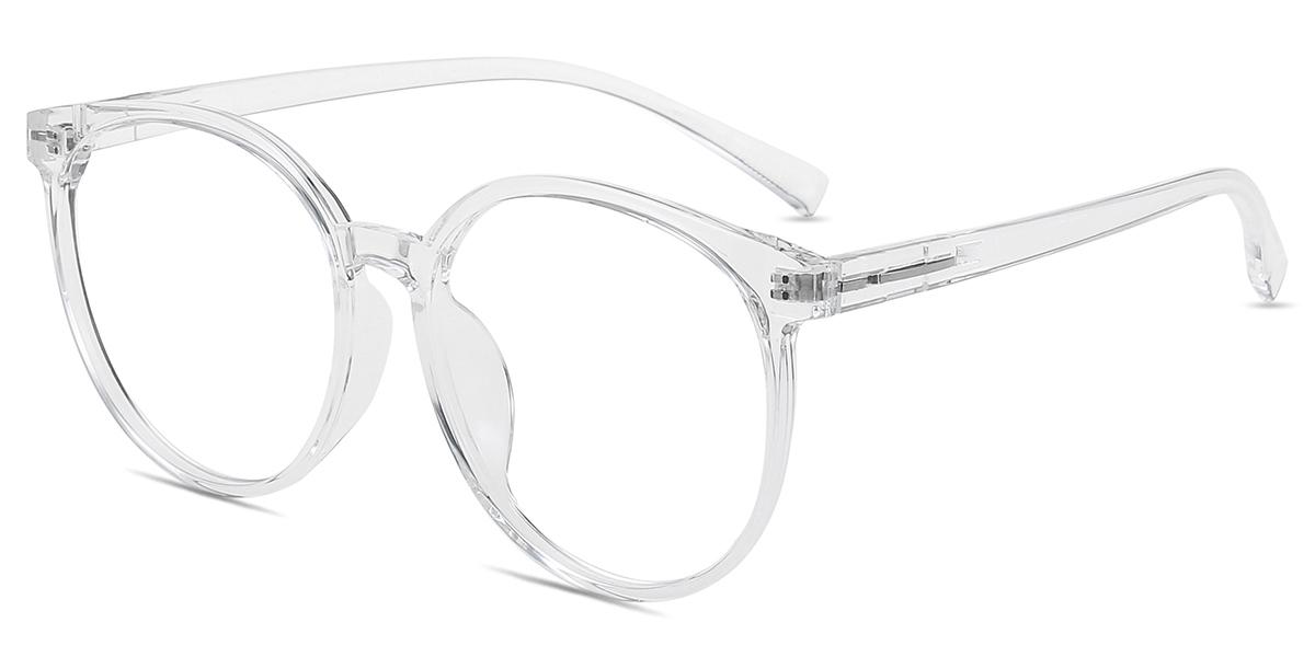 Women Glasses Medium TR98091 Clear Grey Tr Round Frame Firmoo UK