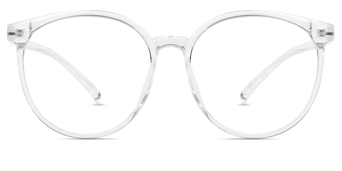 Women Glasses Medium TR98091 Clear Grey Tr Round Frame Firmoo UK