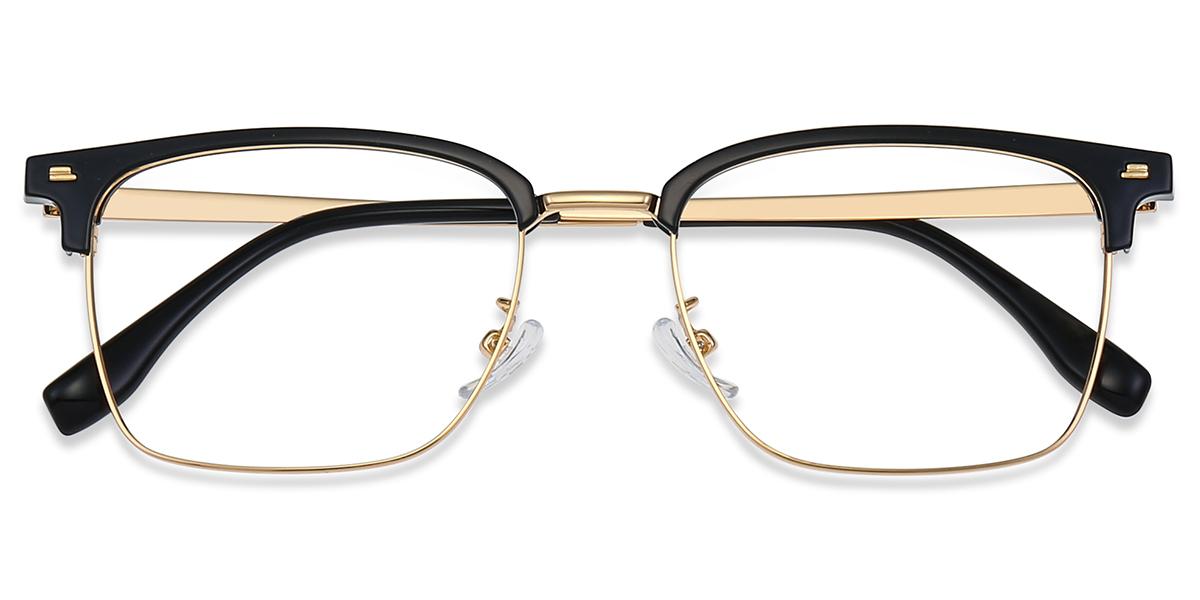 Occhiali Da Vista Unisex TM68561 | Occhiali Browline Oro,Neri In Tr ...