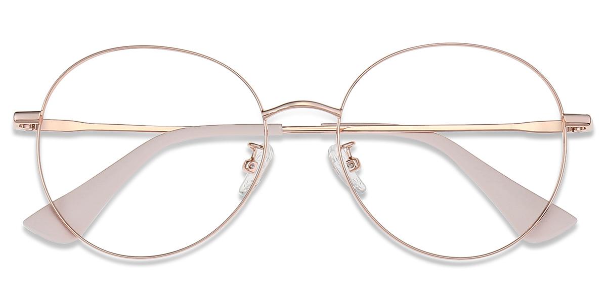 Gafas Graduadas Unisex M65574 | Gafas Redondas Oro Rosa Con Montura ...