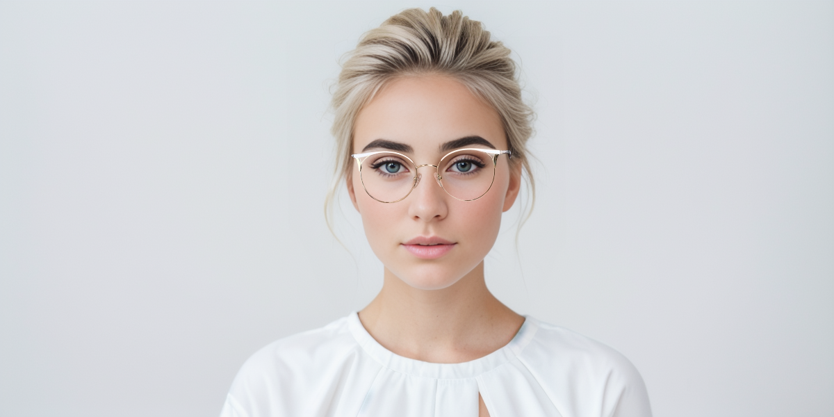 Women's full frame Metal eyeglasses