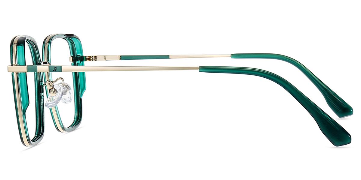 Gafas Graduadas Mujer TM17735 Gafas Cuadradas Verdes Doradas Con gafas-graduadas-mujer-tm17735-gafas-cuadradas-verdes-doradas-con