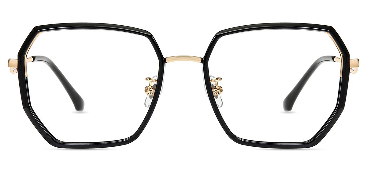Gafas Graduadas Unisex TM80593 Gafas Cuadradas Negras Doradas Con