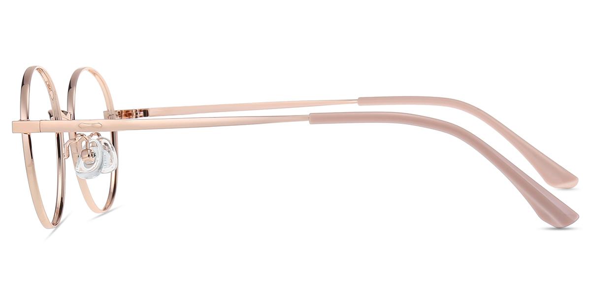 Montatura Oro Rotonda Uomo Donna Occhiali Da Vista Vintage Rotondi Gold - Lenti Trasparenti Anti-riflesso, Montatura Metallo, Unisex Anni '90 - Foto 6