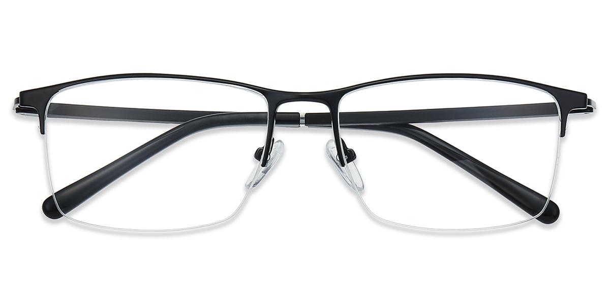 Men's semi-rimless Metal eyeglasses | Firmoo.com