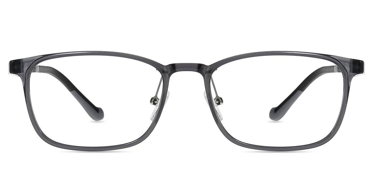 Men Glasses Medium TR95748 Clear Grey Tr Rectangle Frame Firmoo UK
