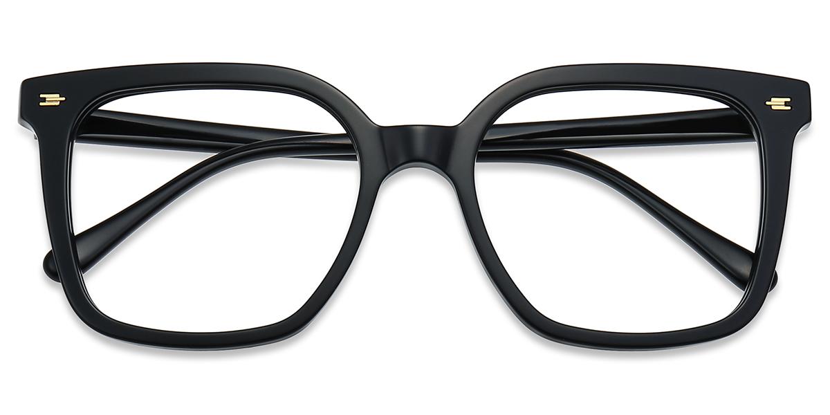 Lunettes de vue Femmes Shirley21109 | Noir Acétate Moyen Carré lunettes