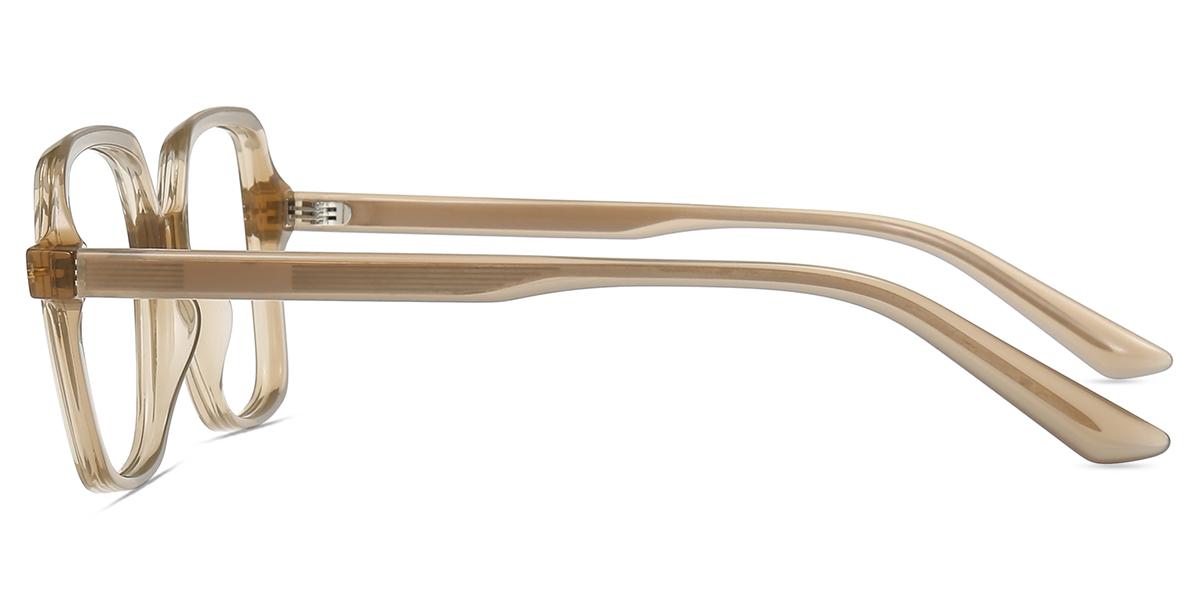 Lunettes carrées fumées - Marron main image 1