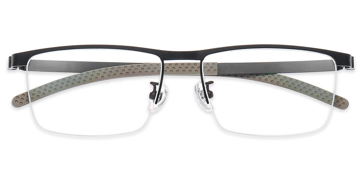 Men Glasses Large T41828 Matt Black Titanium Rectangle Frame Firmoo Uk 
