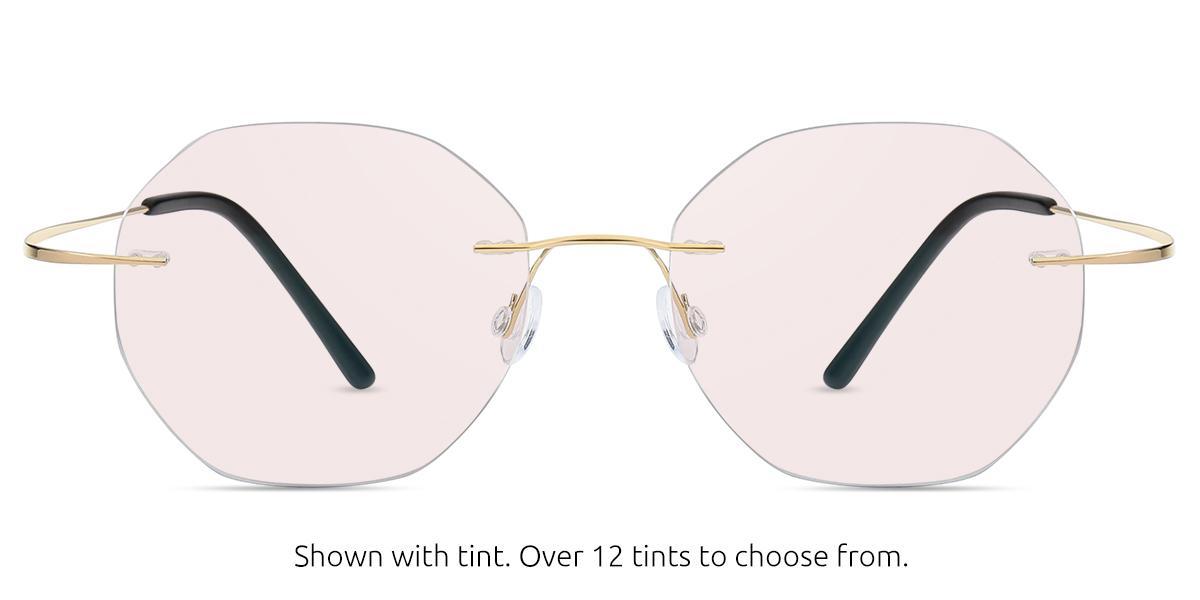 Lentes oftálmicos Mujer T53025 con Armazón Grande de Titanio