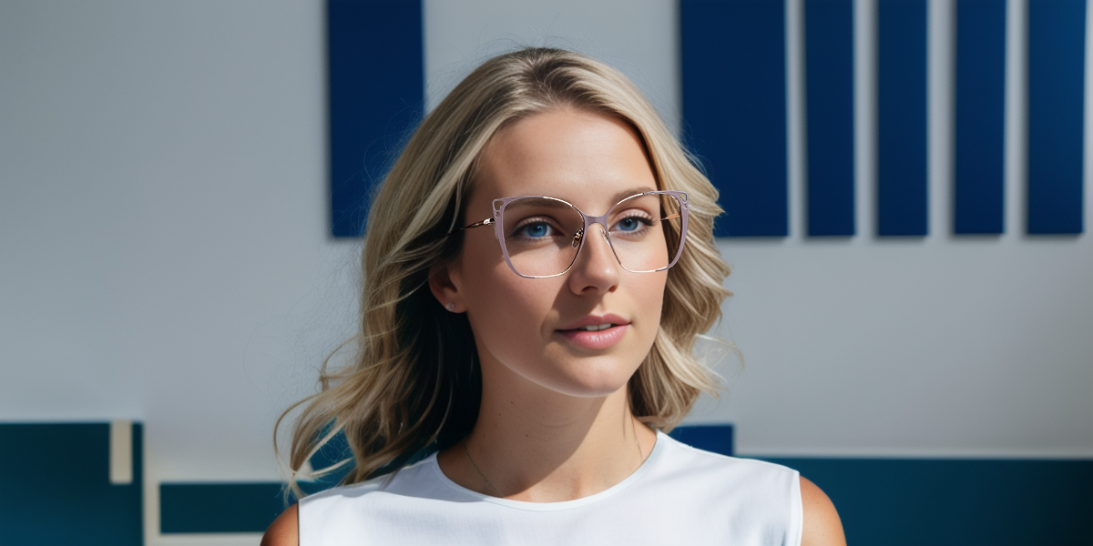 Women's full frame Metal eyeglasses