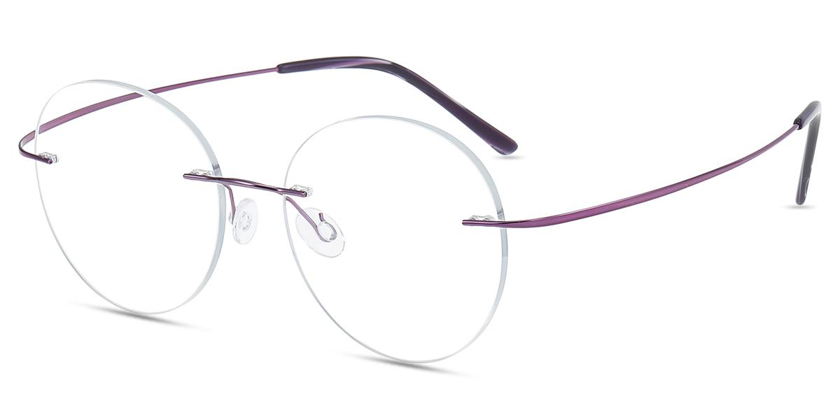 Chanel - Occhiali Da Vista Rotondi - Argento Borgogna - Chanel Eyewear - Foto 7