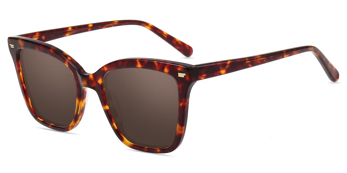 PolarSpex Occhiali Da Sole Cat-Eyee Oversize Per Donna, Polarizzati, Protezione UV400, Moda Vintage, Con Custodia - 2