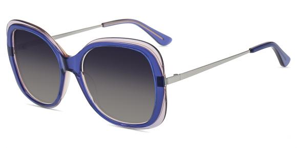 Lunettes De Soleil Femme Babe Bleues Et Grises - Taille Unique, Neuves Avec étiquettes