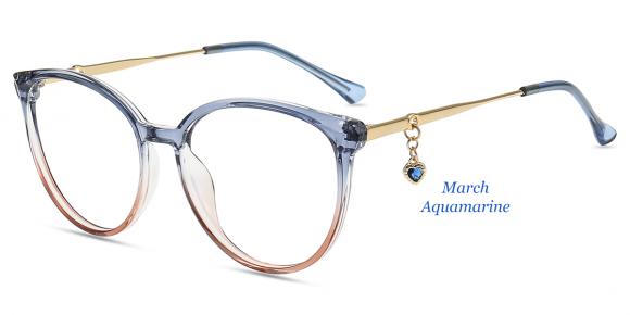 Lunettes De Vue Femmes Vicky21101 | Clair,Bleu,Rose Tr ,Métal Moyen En ...