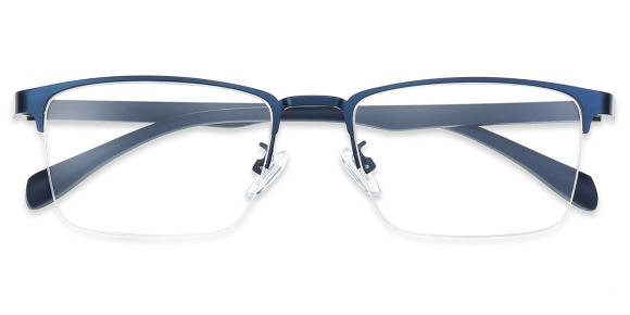 Men's semi-rimless Metal eyeglasses | Firmoo.com
