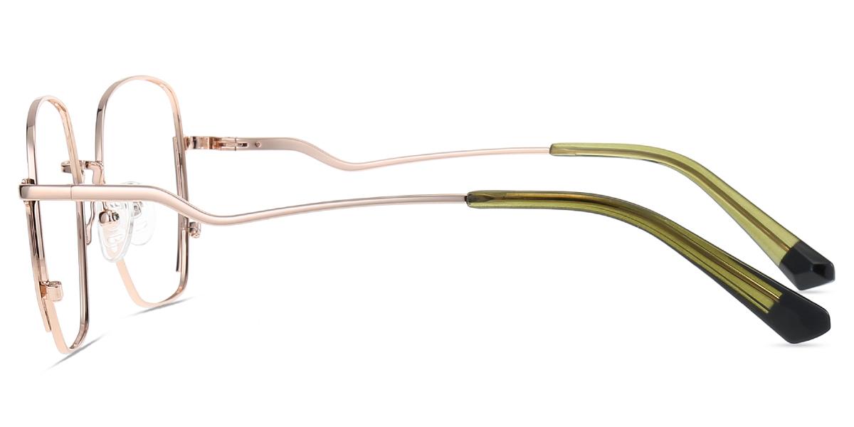 Occhiali Da Sole Donna Express - Metallici Oro Rosa Rotondi Con Lenti Tinted - Foto 3