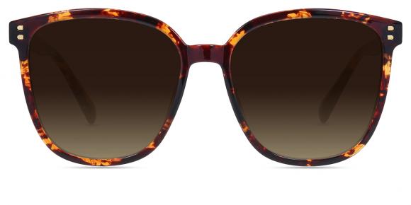 High End 89 Square Black And Gold Sunglasses With Metal