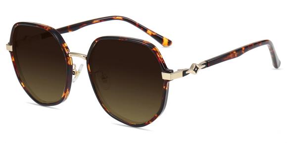Lunettes De Soleil Femmes Style Rétro Années 80 - Monture Or/acrylique - Verres Teintés UV400