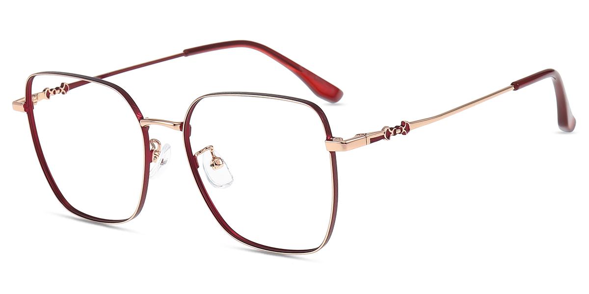 Gafas Graduadas Mujer M93552 | Gafas Cuadradas Moradas,Oro Rosa Con ...