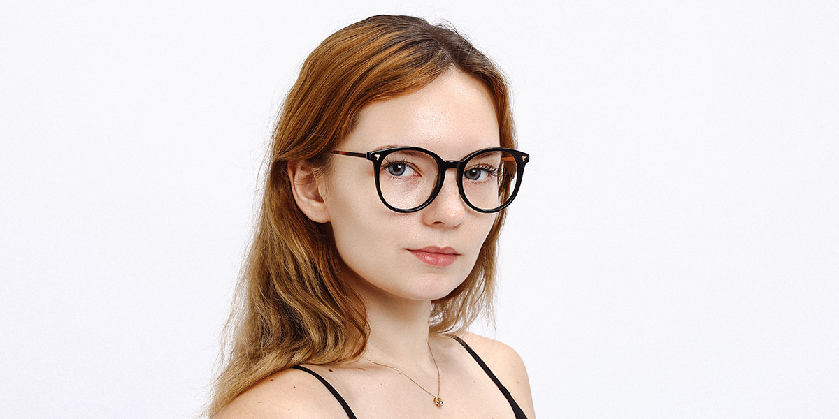 Women's full frame Acetate & Metal eyeglasses | Firmoo.com