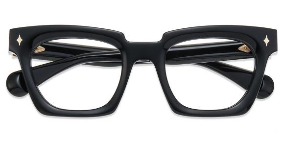 Unisex Glasses Medium AC66982 | Black Acetate Square Frame