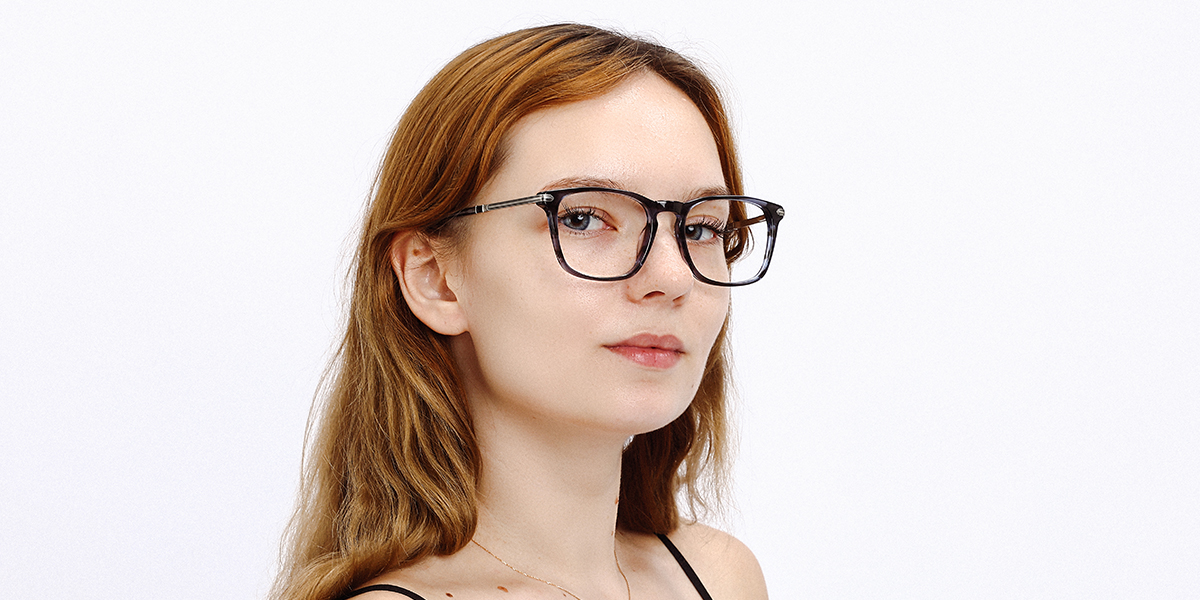 Unisex full frame Acetate & Metal eyeglasses | Firmoo.com