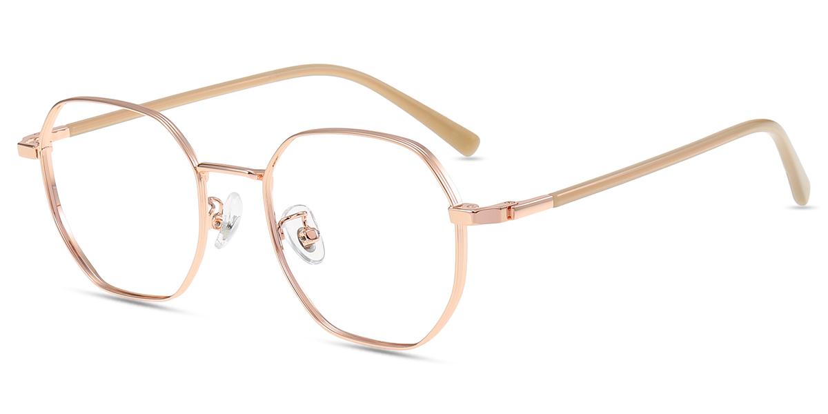 Lunettes De Vue Femmes M Or Rose M Tal Moyen Polygone Lunettes Firmoo Fr