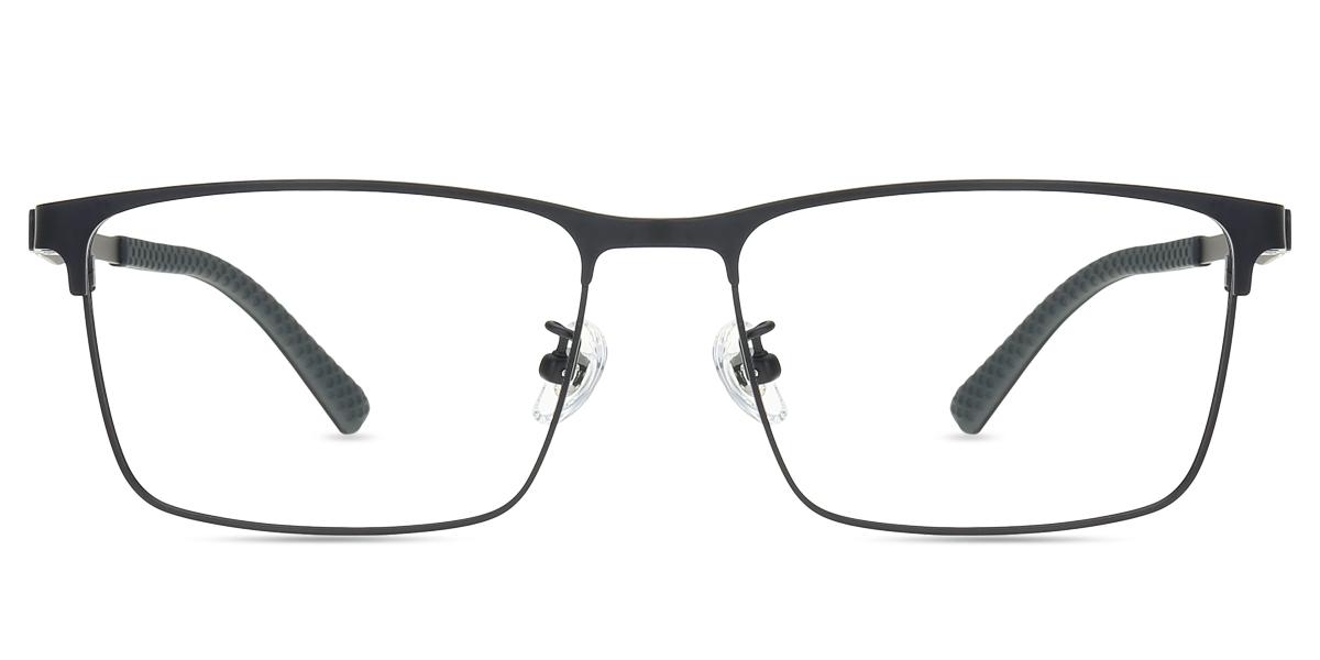 Men Glasses Large T44252 Black Titanium Browline Frame Firmoo Uk