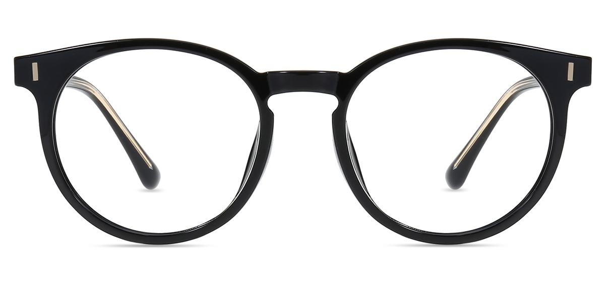 Unisex Glasses Medium TR00962 Black Tr Round Frame Firmoo UK